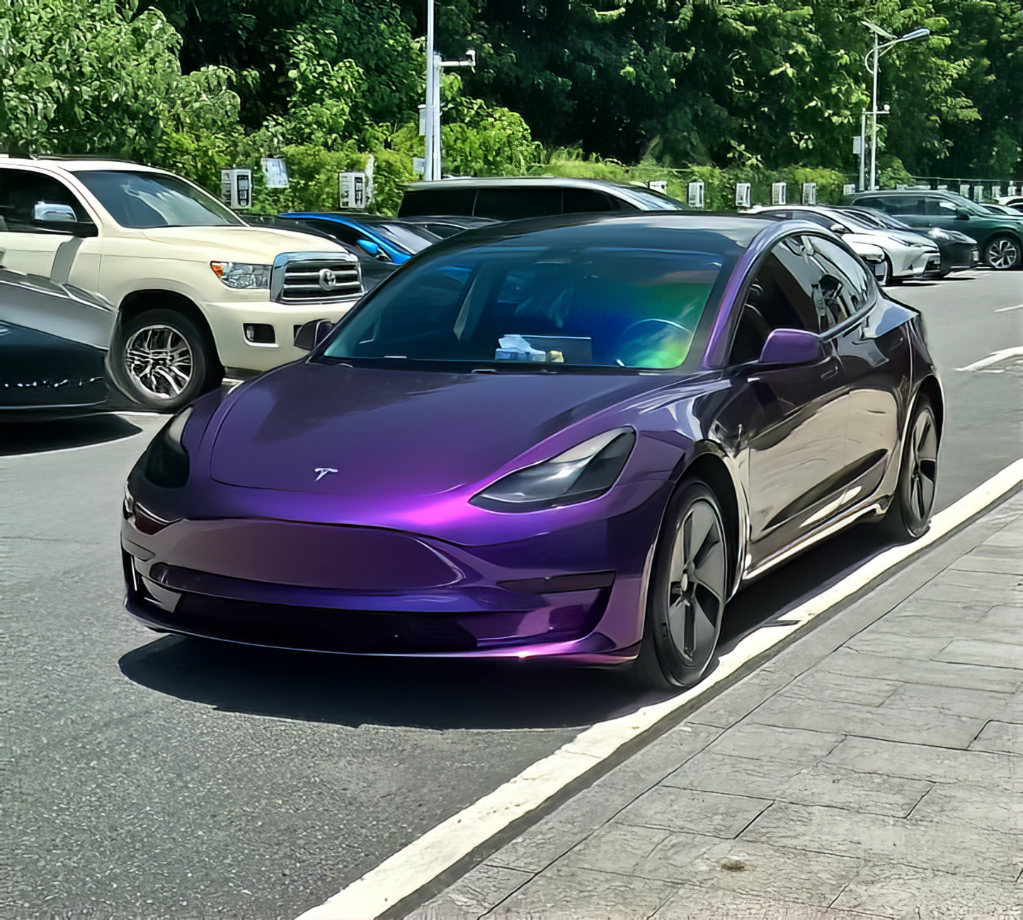 TPU Bright Black Charm Purple