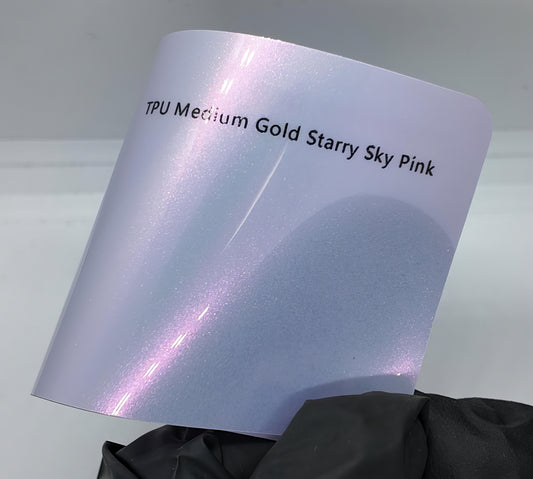 TPU Medium Gold Starry Sky Pink