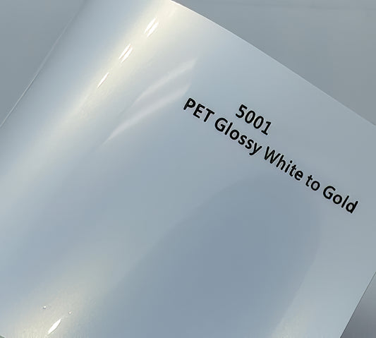 PET Glossy White to Gold - 5001