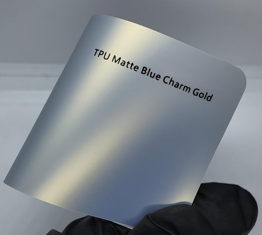 TPU Matte Blue Charm Gold